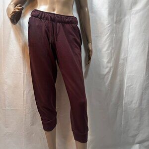 Nike Burgundy Cropped SZ S pull on jogging pants
